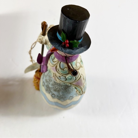 Jim Shore Nice To Snow You Regal Snowman with Broom In Box With Tag Christmas - Picture 7 of 8